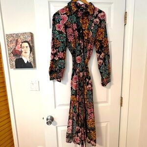 Floral shirt dress soft material size small
